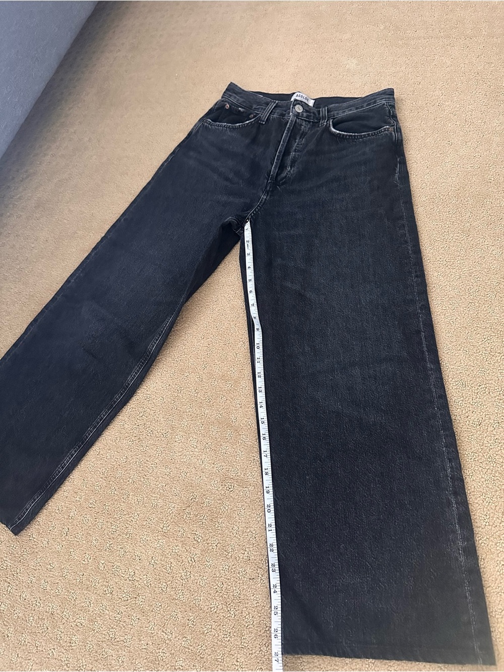 Agolde Black Low Slung Baggy Jeans Size 26. - Picture 8 of 8